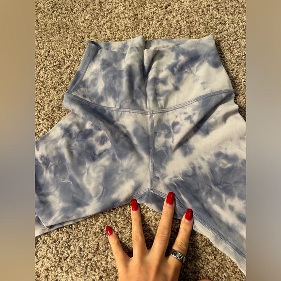 lululemon blue white tie dye aligns size 4 - Picture 4 of 5